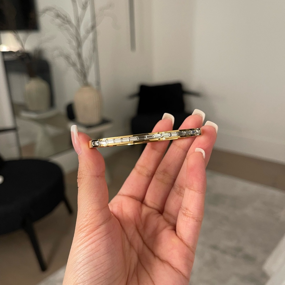 Gold Plated CZ Bangle